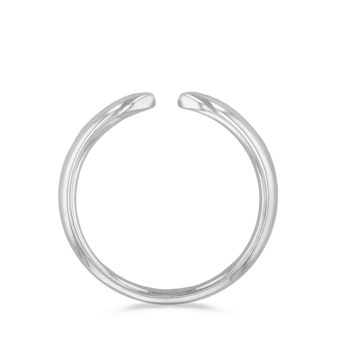 Soleil Collection Gold Claw Stacking Ring | 9K Solid White Gold - Image 2