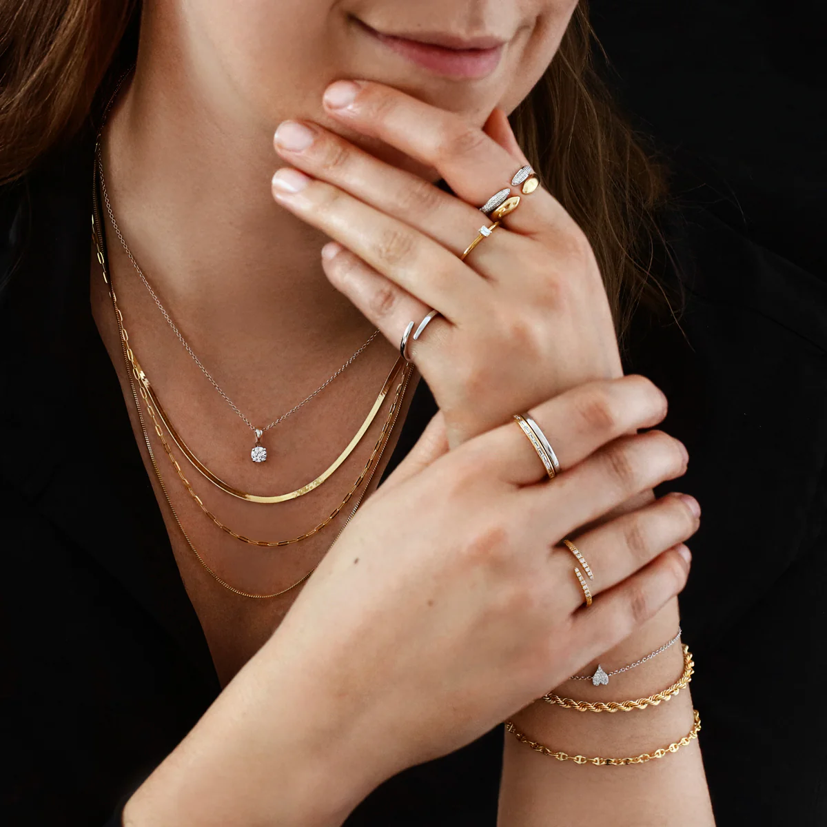 Soleil Collection Gold Wrap Ring | 9K Solid White Gold - Image 6