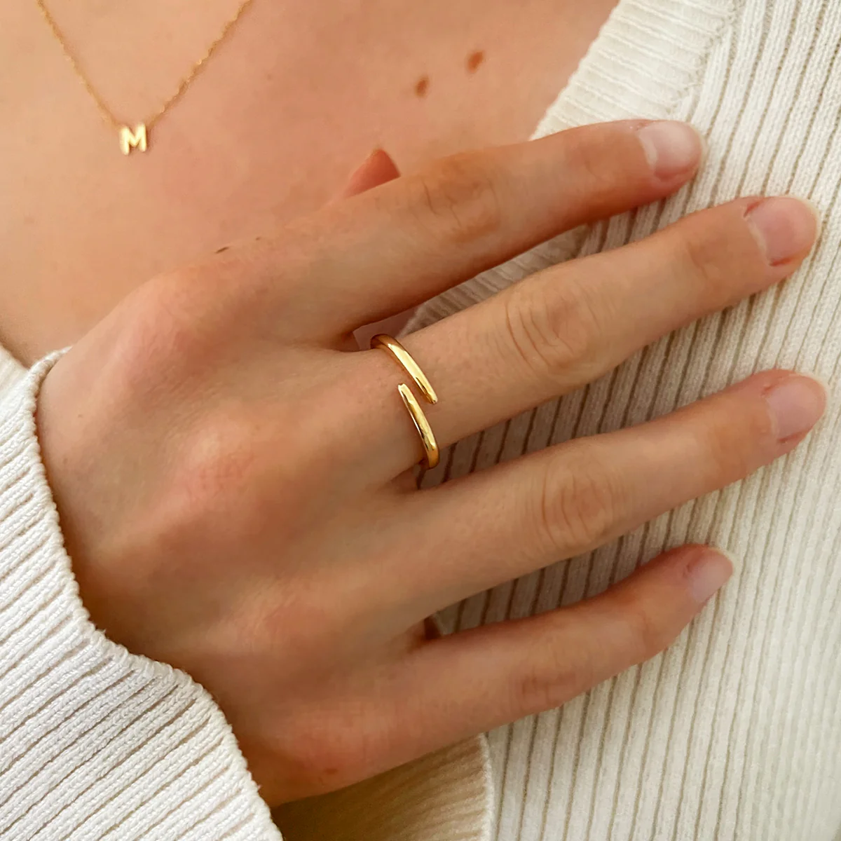 Soleil Collection Gold Wrap Ring | 9K Solid Yellow Gold - Image 6