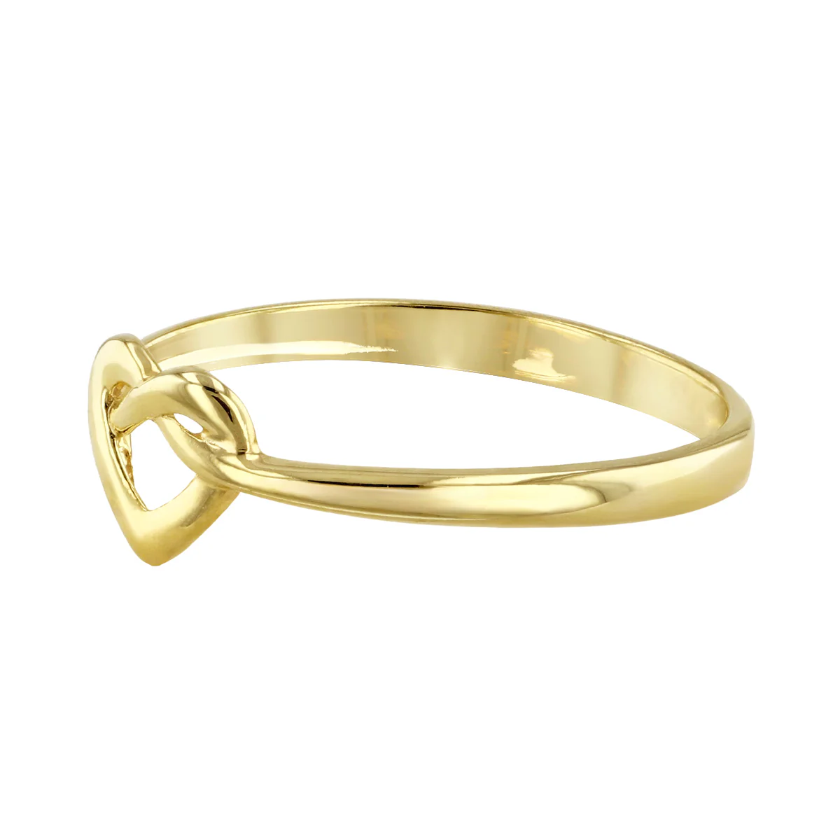 Soleil Collection Infinity Heart Ring | 9K Solid Yellow Gold - Image 2