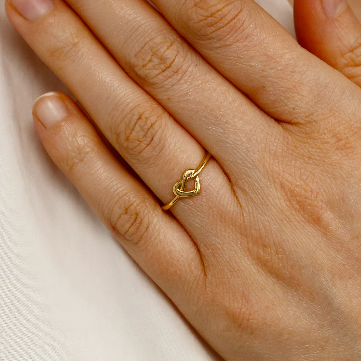 Soleil Collection Infinity Heart Ring | 9K Solid Yellow Gold - Image 6