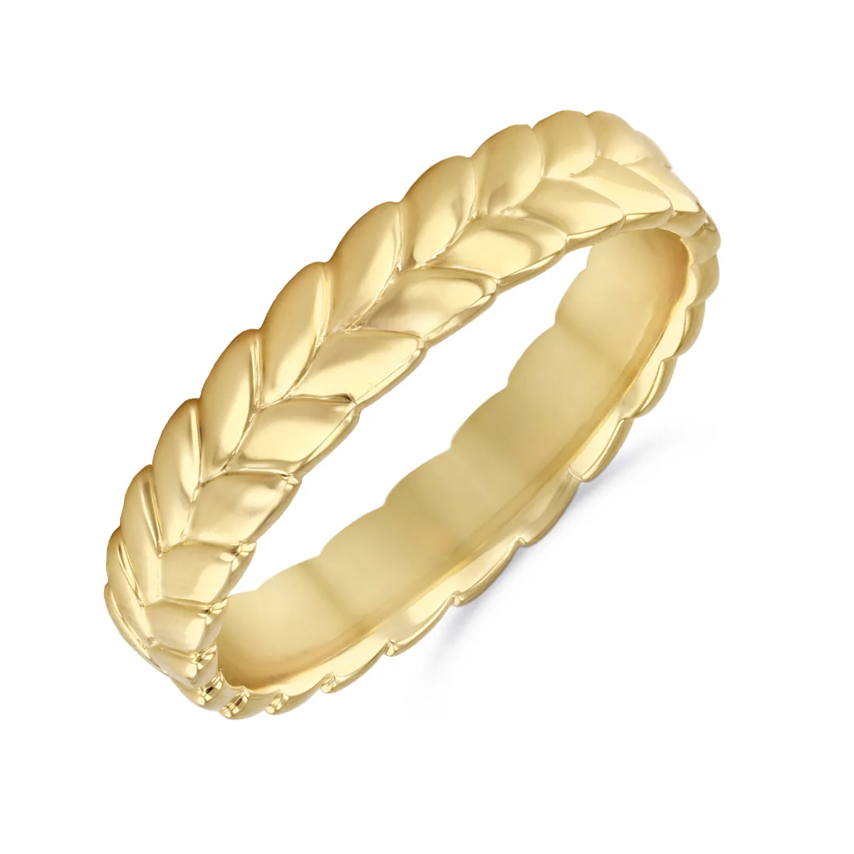 Soleil Collection Leaf Design Dress Ring | 9K yellow Gold