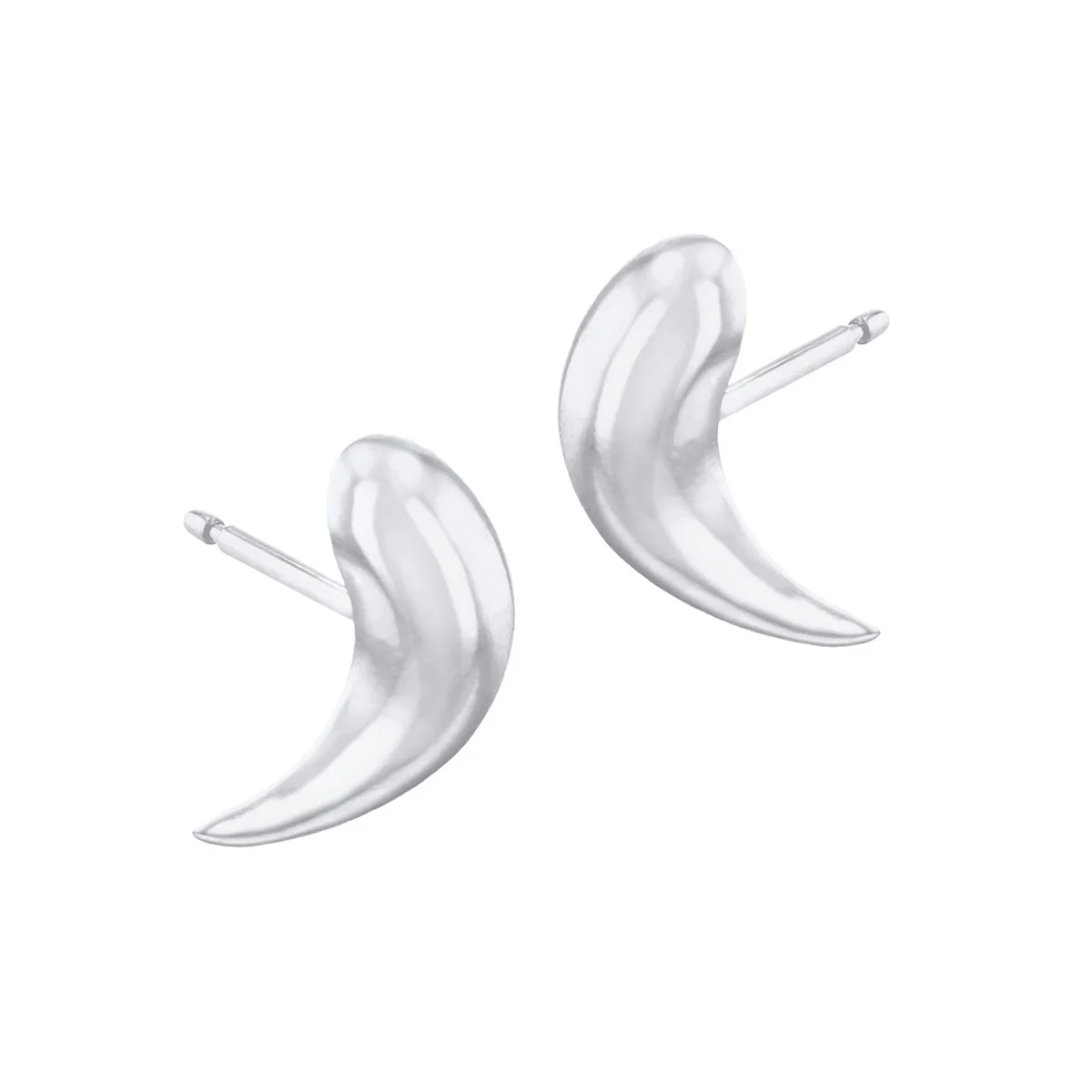 Soleil Collection Sculptural Stud Earrings | 9K White Gold - Image 3