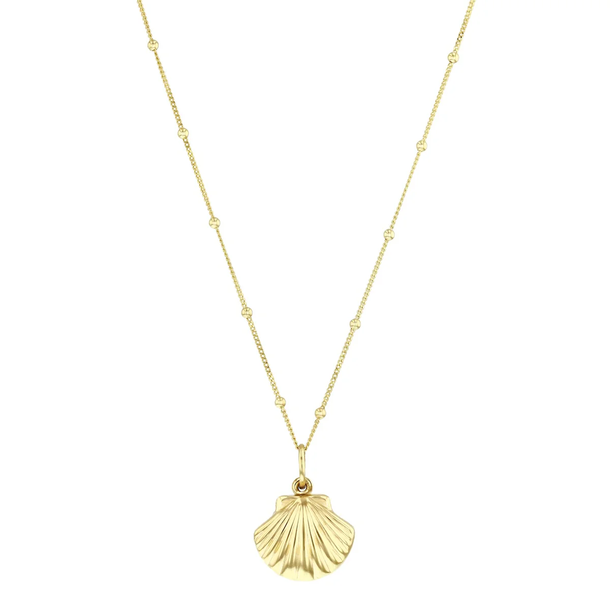 Soleil Collection Shell Locket Necklace | 9K Yellow Gold - Image 2