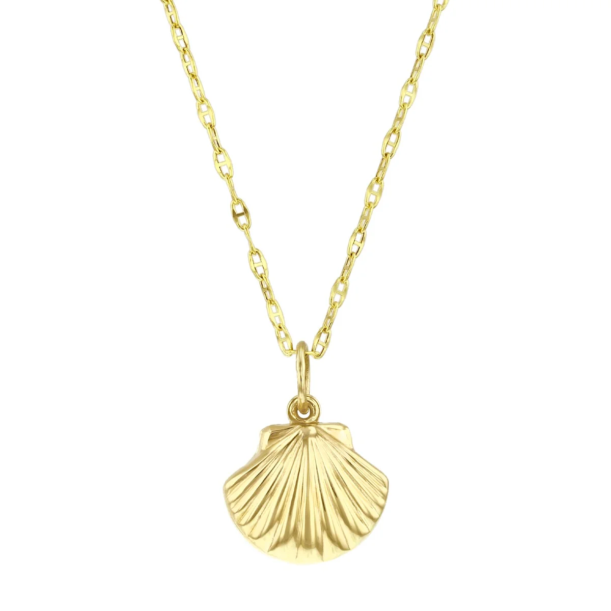 Soleil Collection Shell Locket Necklace | 9K Yellow Gold - Image 3
