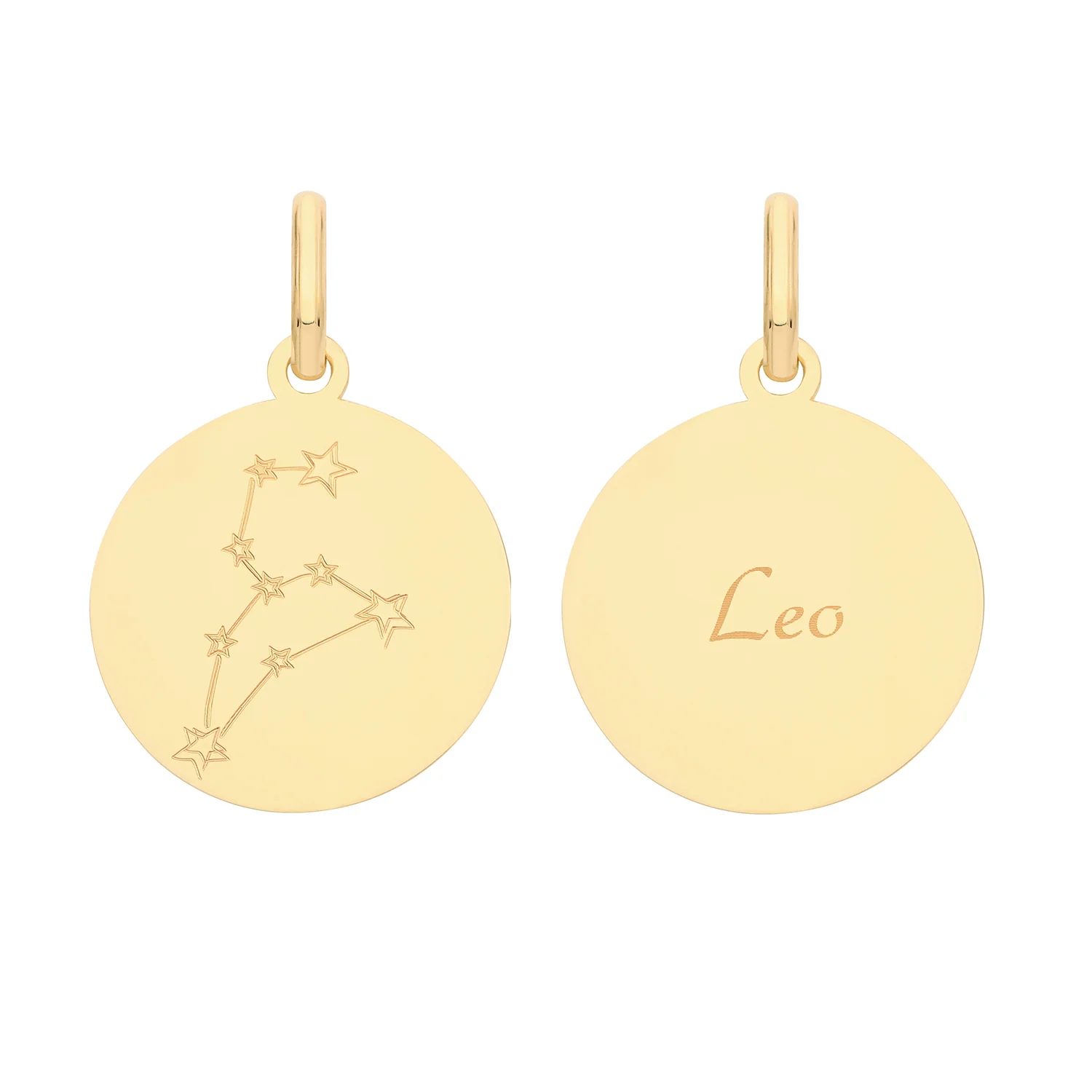 Soleil Collection Star Sign Disc Pendant | 9K Solid Yellow Gold - Image 16