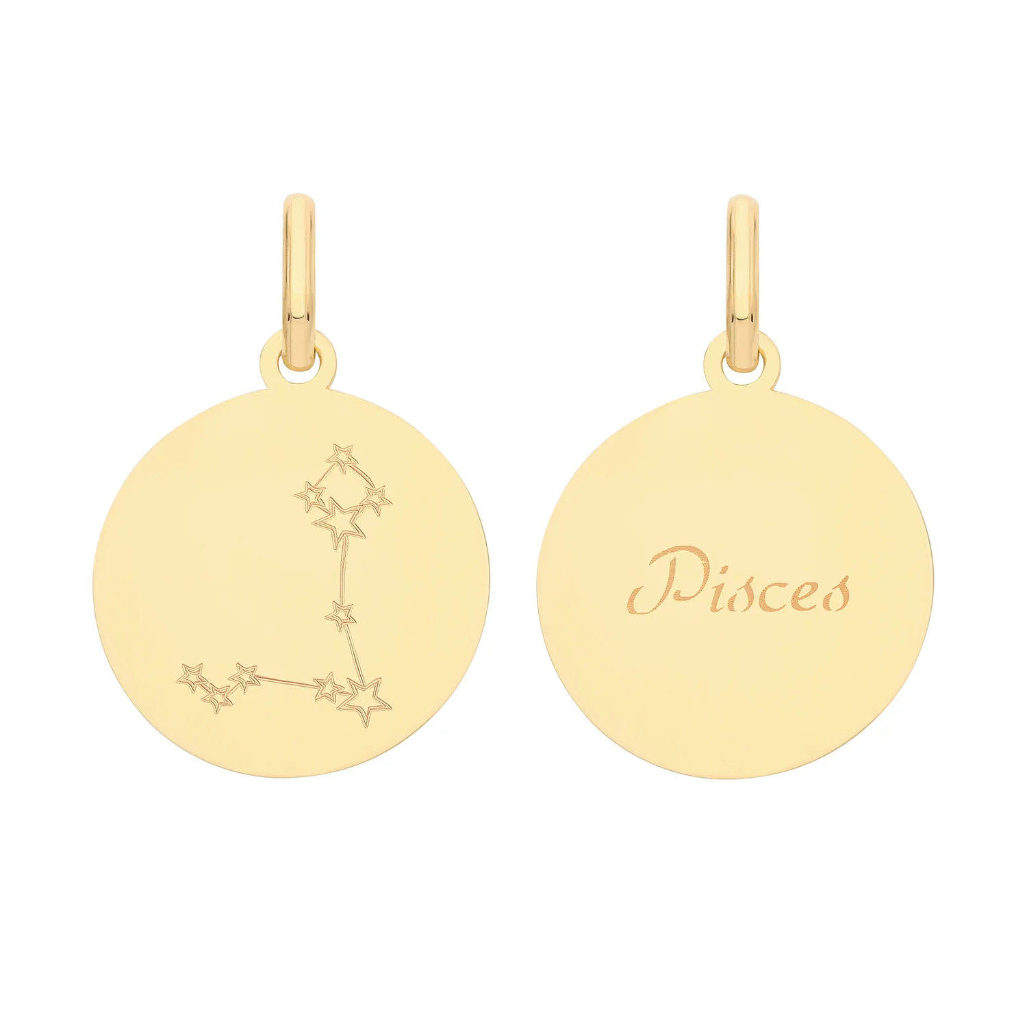 Soleil Collection Star Sign Disc Pendant | 9K Solid Yellow Gold - Image 23