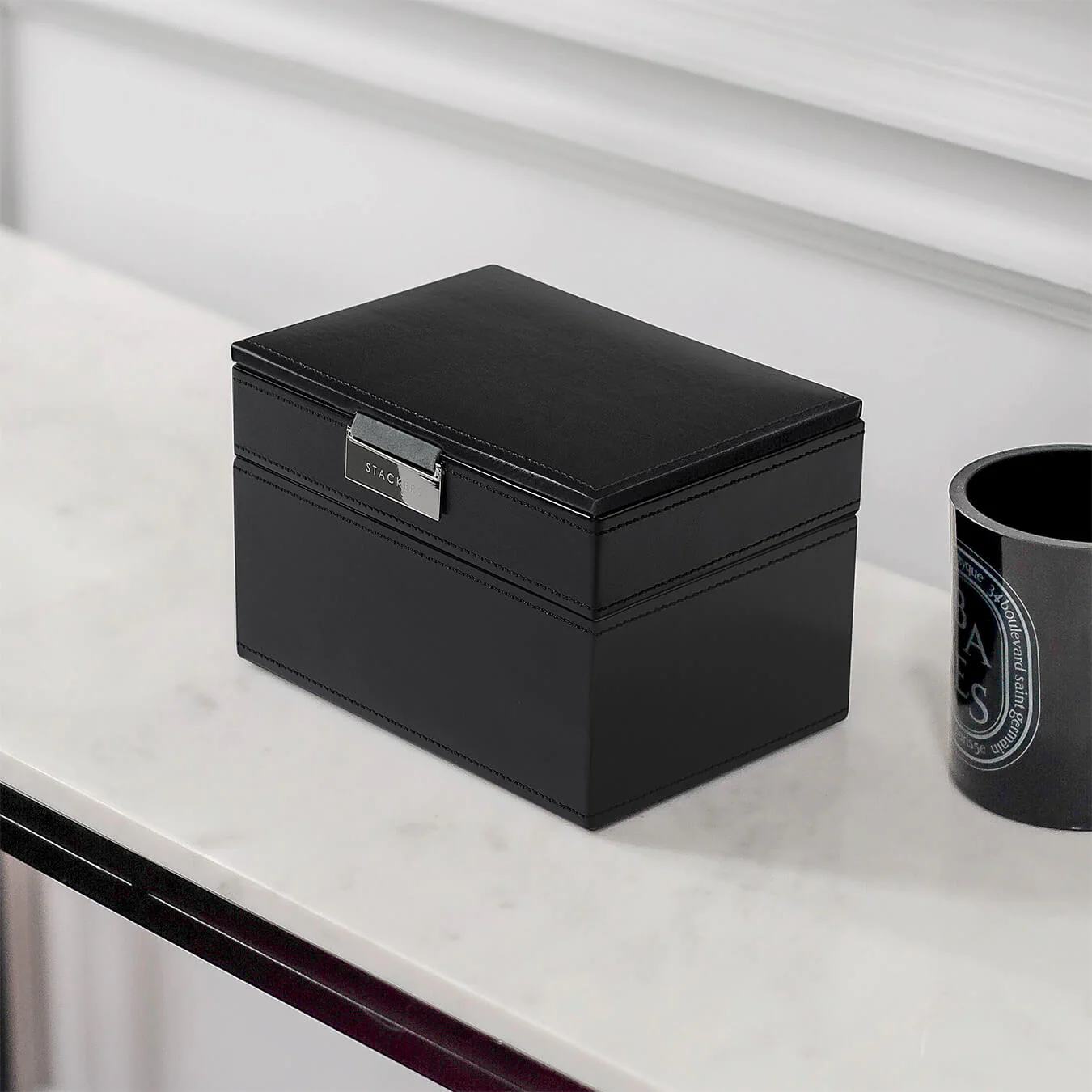 Stackers Black Cufflink and Watch Box - Image 3