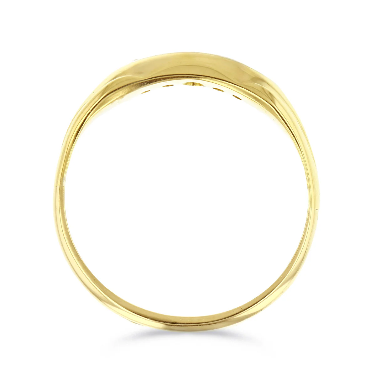 Vintage 0.09ct Diamond Dress Ring | Pre-Loved | 18K yellow Gold & Platinum - Image 5